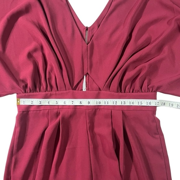 ASOS Bordeaux Kimono Sleeve Cutout Romper sz 12 - Picture 7 of 13